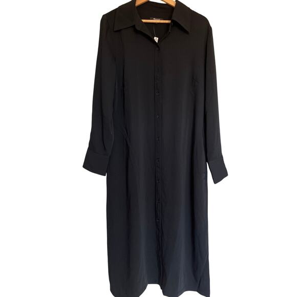 NWT Madewell Black Midi Dress - Picture 9 of 15